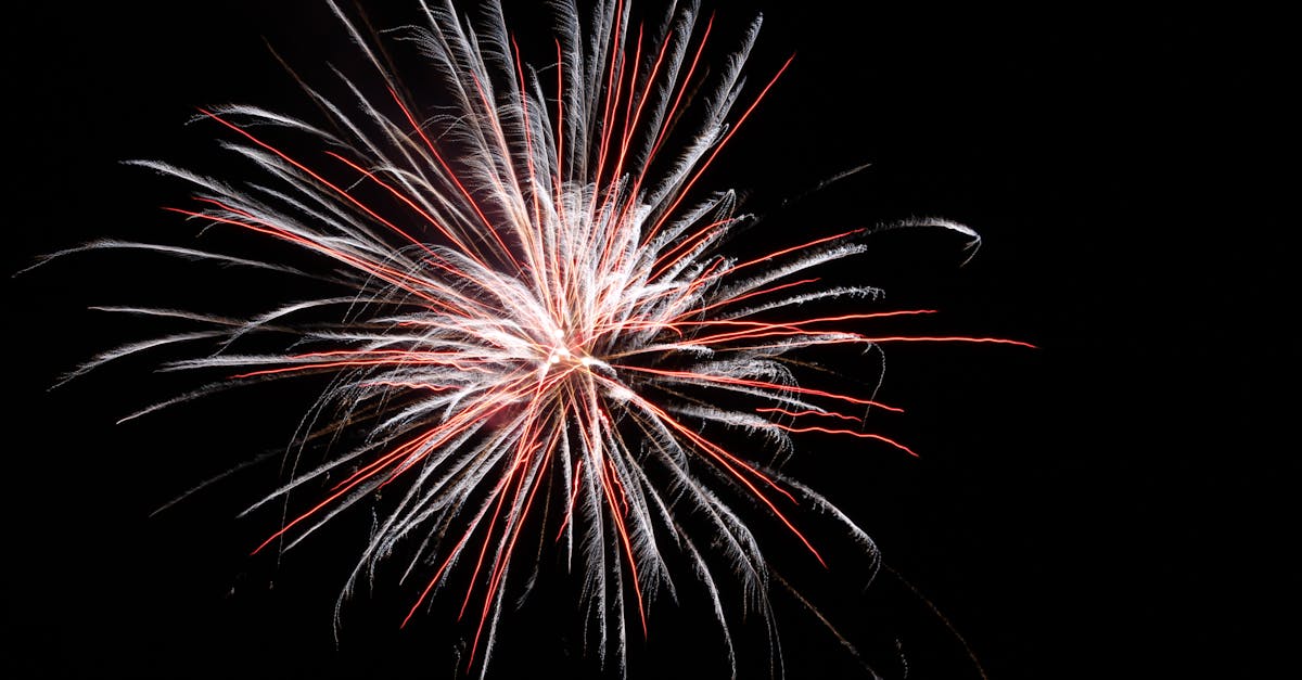 Colorful fireworks against a dark night sky, capturing festive celebration.