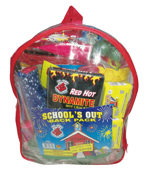 Schools Out-Red Rhino Backpack
